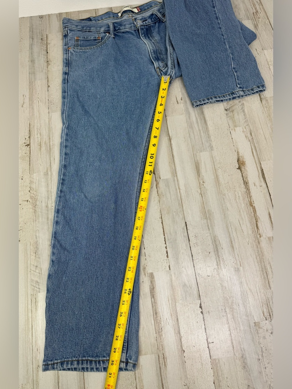 Vintage Levis 505 Pants Jeans Men 36x31 Denim Stretch Blue Straight - Picture 11 of 14